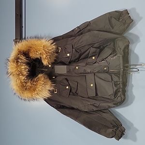 Mens Coat with Fur Lined Hood